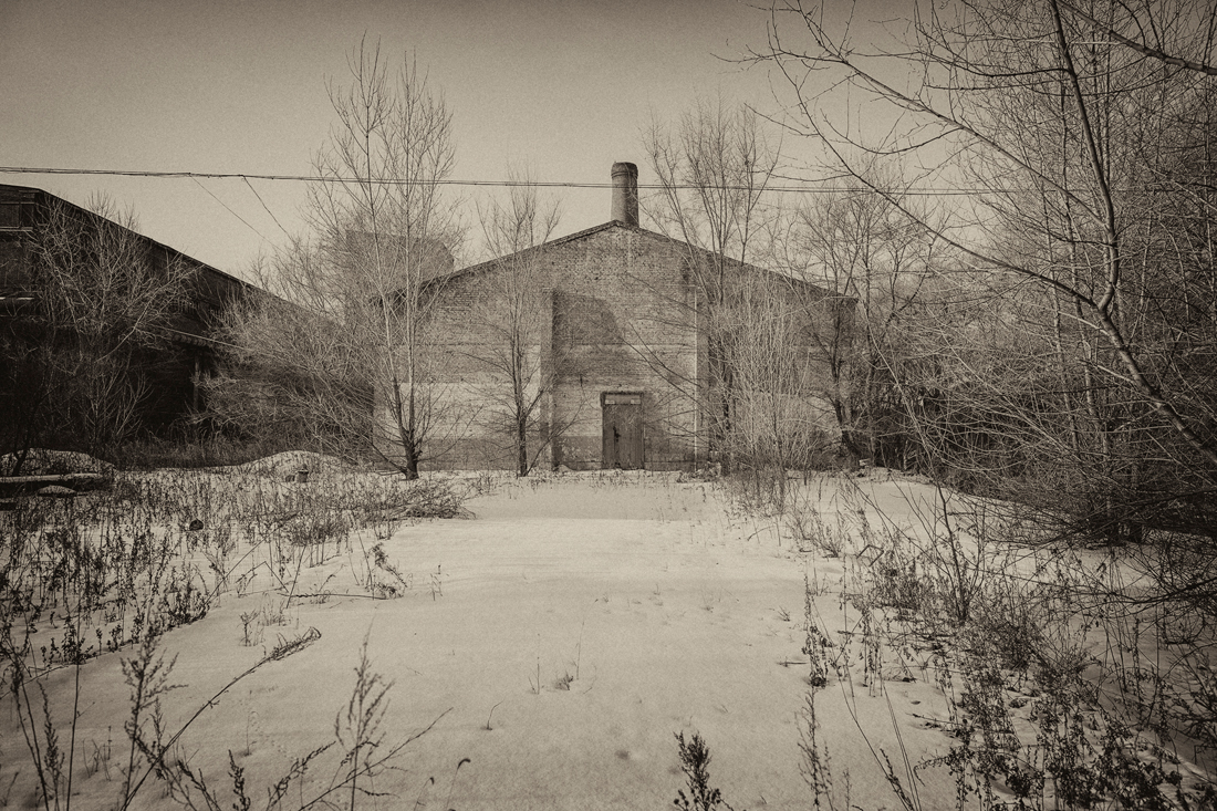 Landscape of abandoned factory 