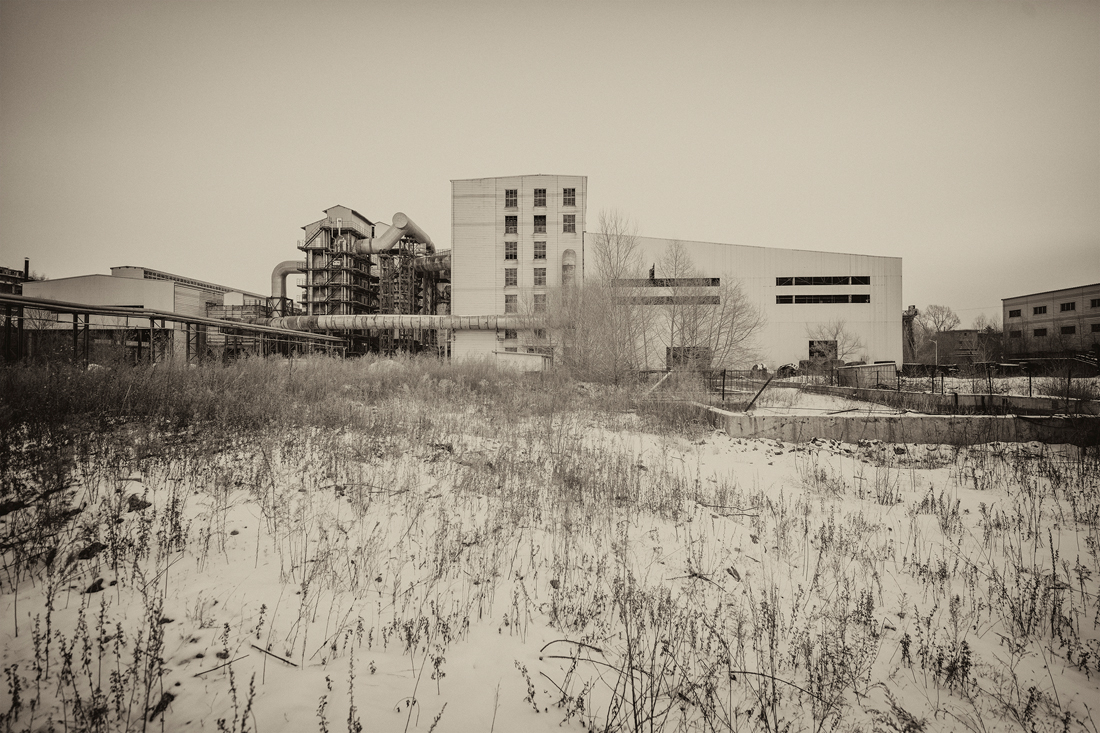 Landscape of abandoned factory 