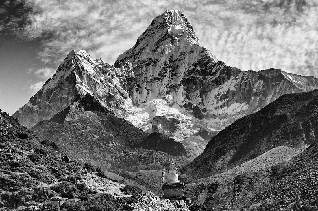 The Majestic Peaks of the Himalayas in the Land of the Sherpas