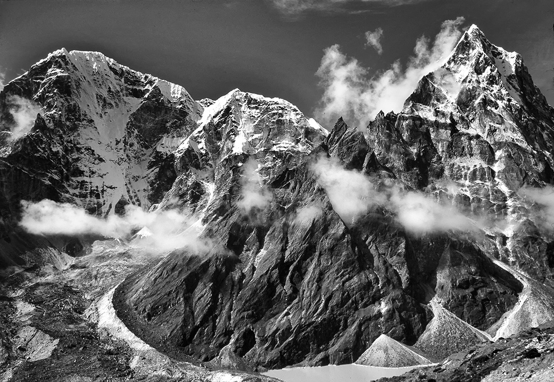 The Majestic Peaks of the Himalayas in the Land of the Sherpas