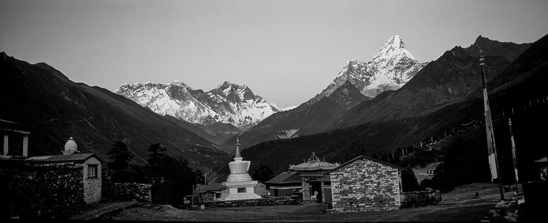 The Majestic Peaks of the Himalayas in the Land of the Sherpas