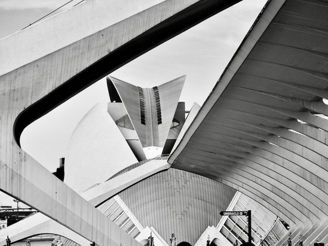 The Ciudad de las Artes y las Ciencias by Santiago Calatrava in Valencia