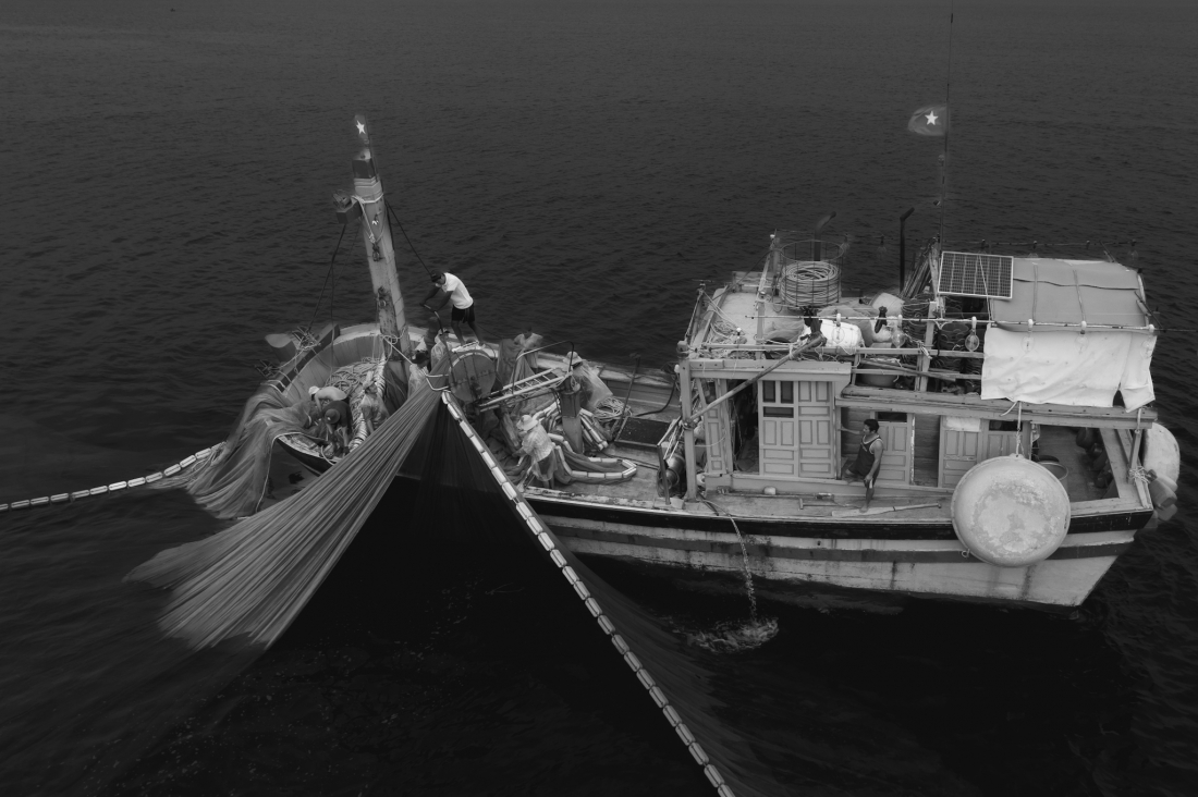 On the sea