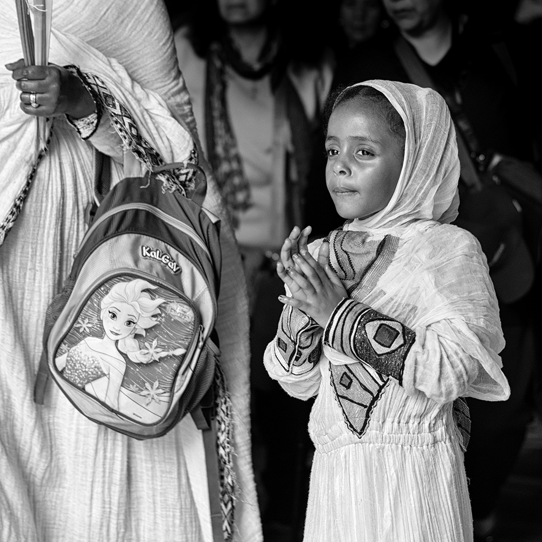 Pilgrims at the Church of the Holy Sepulchre, Jerusalem.