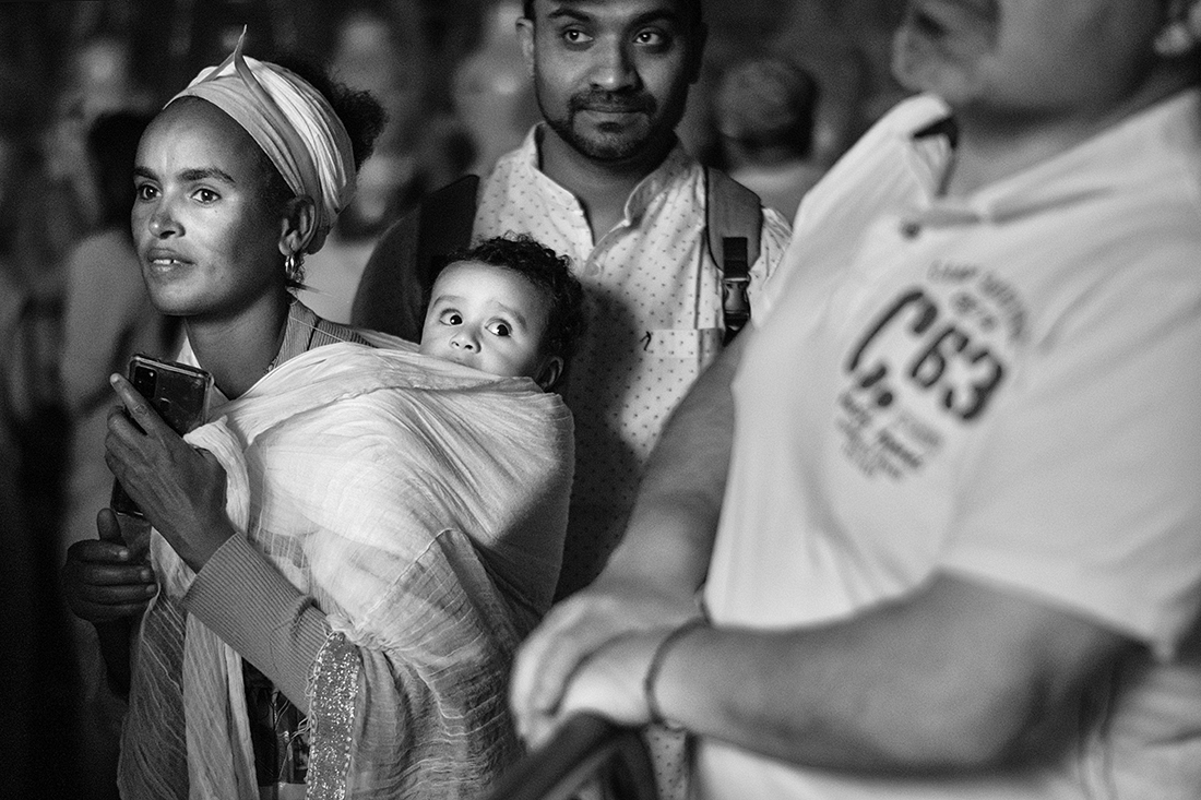 Pilgrims at the Church of the Holy Sepulchre, Jerusalem.