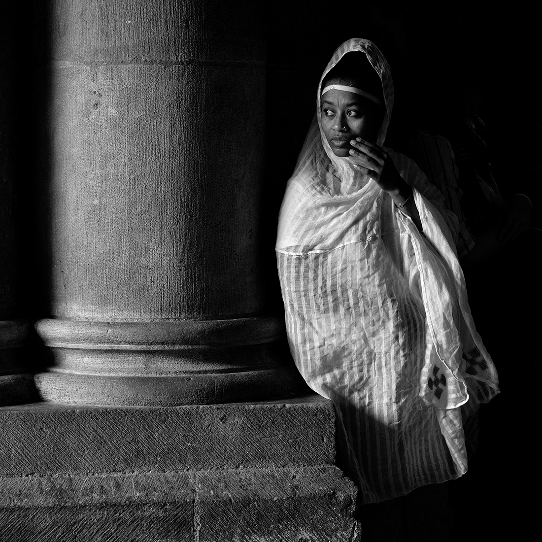 Pilgrims at the Church of the Holy Sepulchre, Jerusalem.