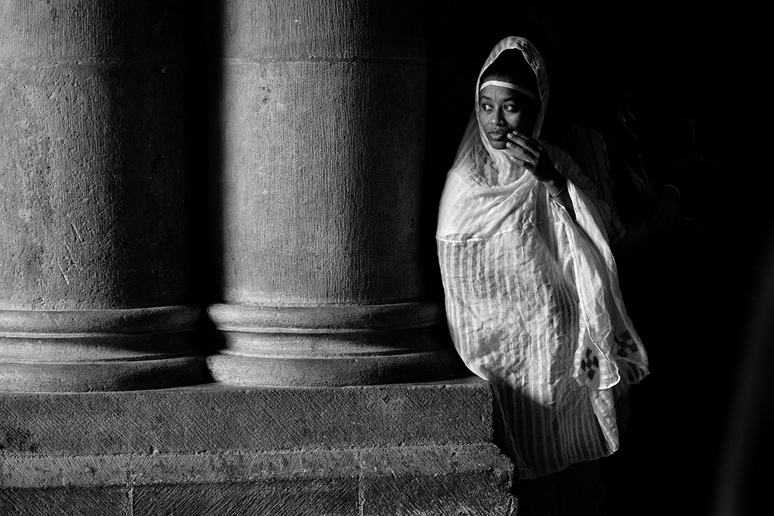 Ethiopian Orthodox pilgrim, Church of the Holy Sepulchre, Jerusalem