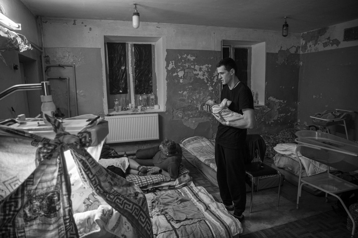 Babies are born in shelters