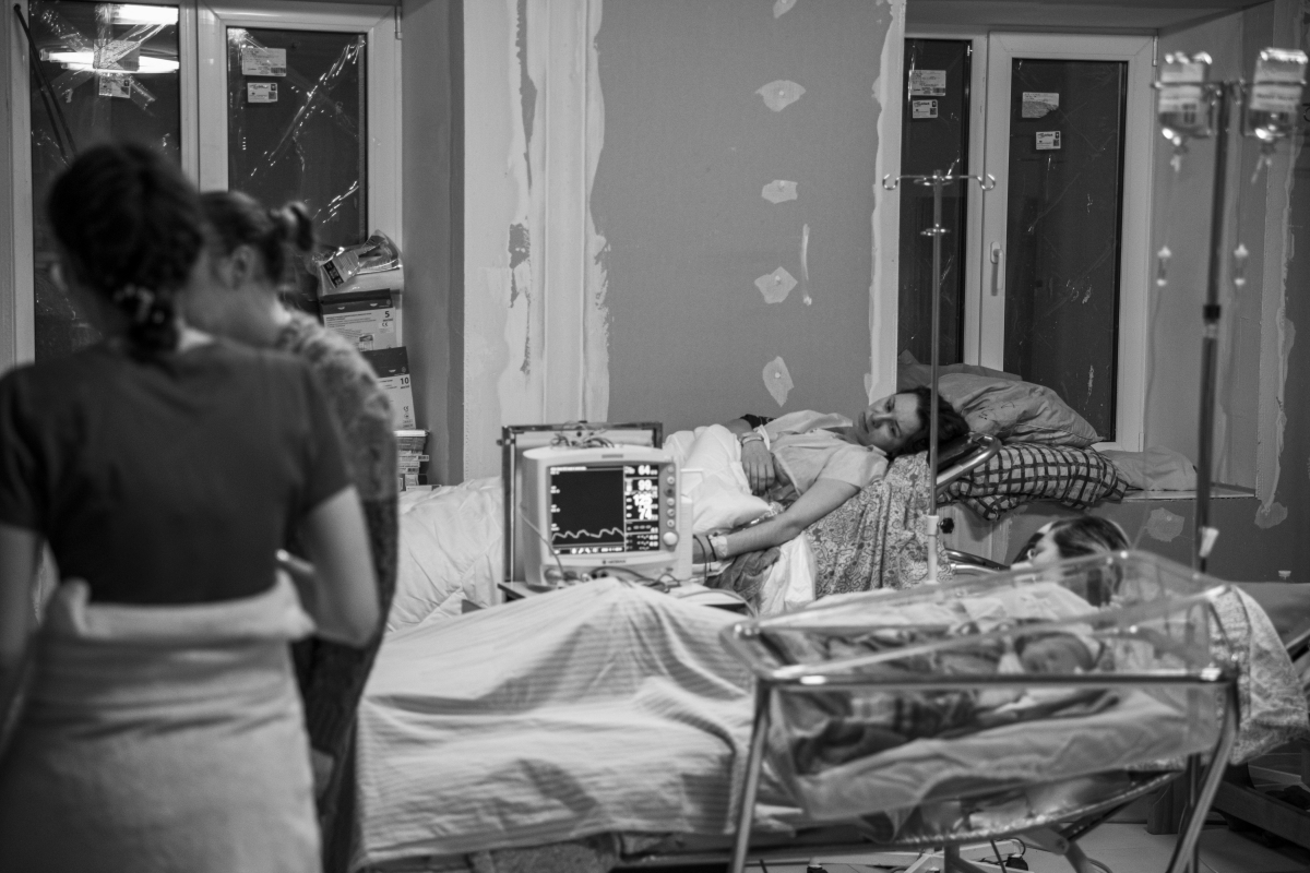 Babies are born in shelters