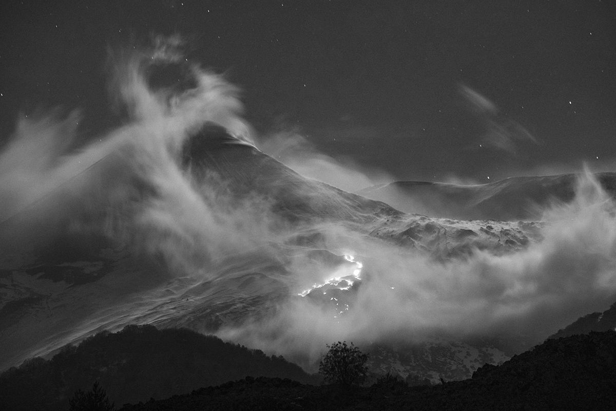 Volcanic nighscape