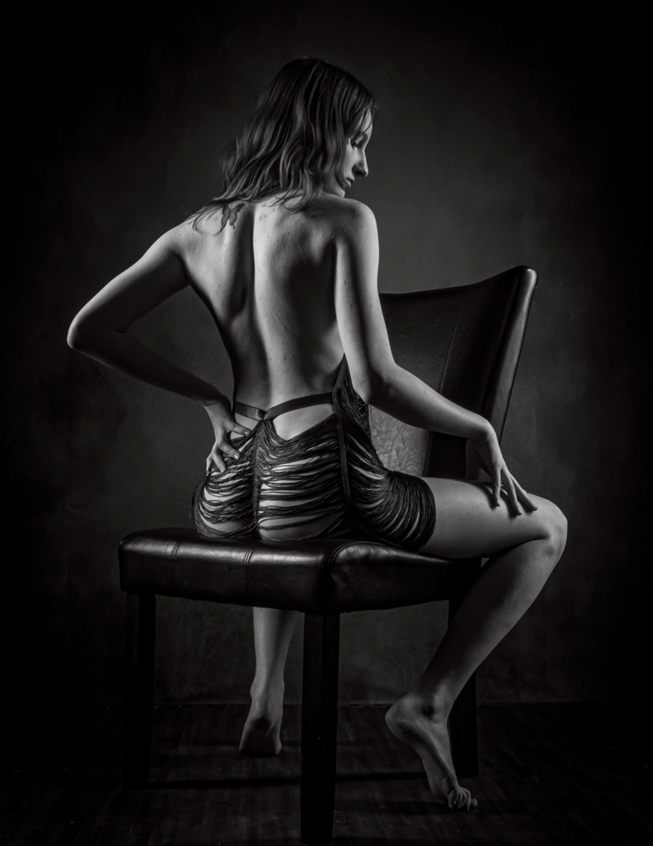 Bethany in black and white