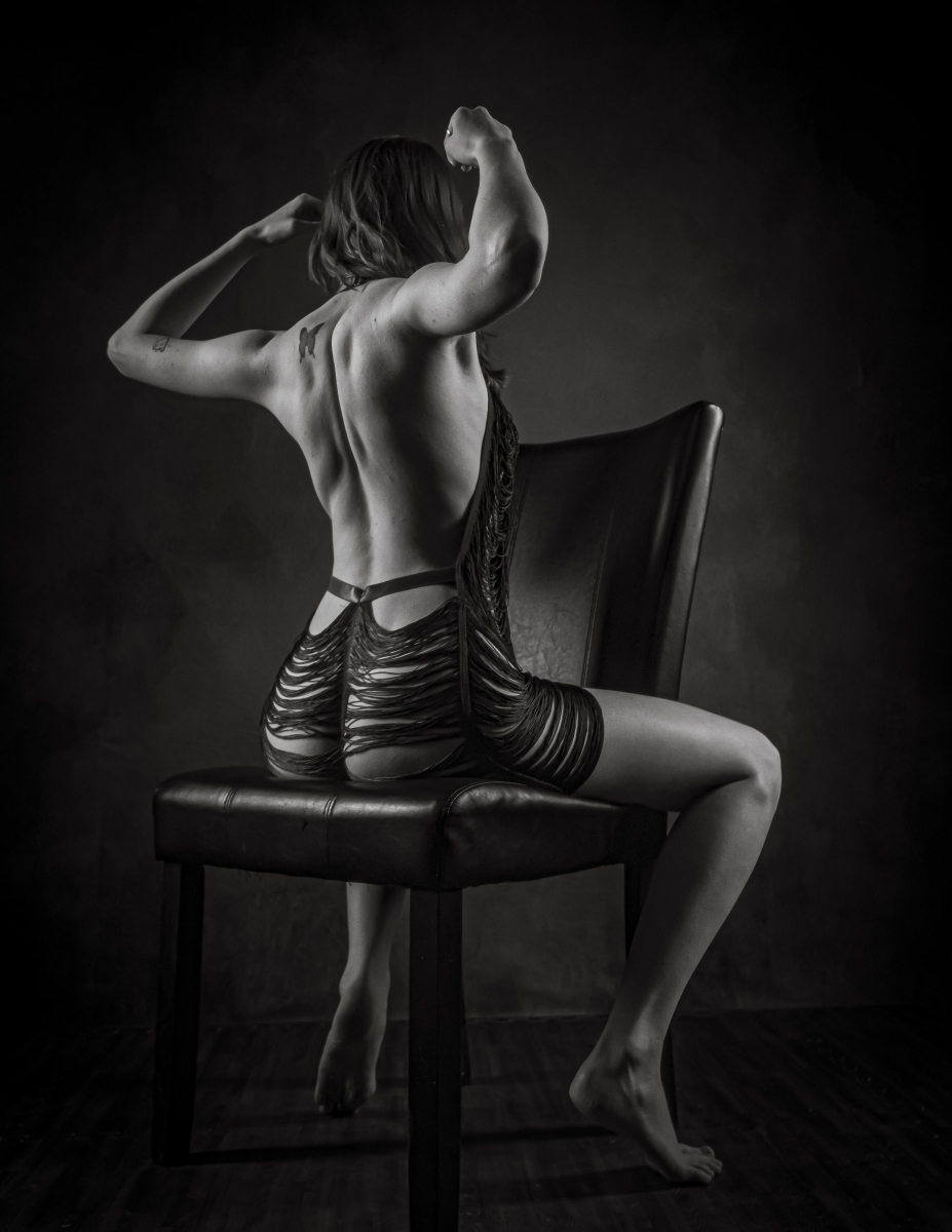 Bethany in black and white