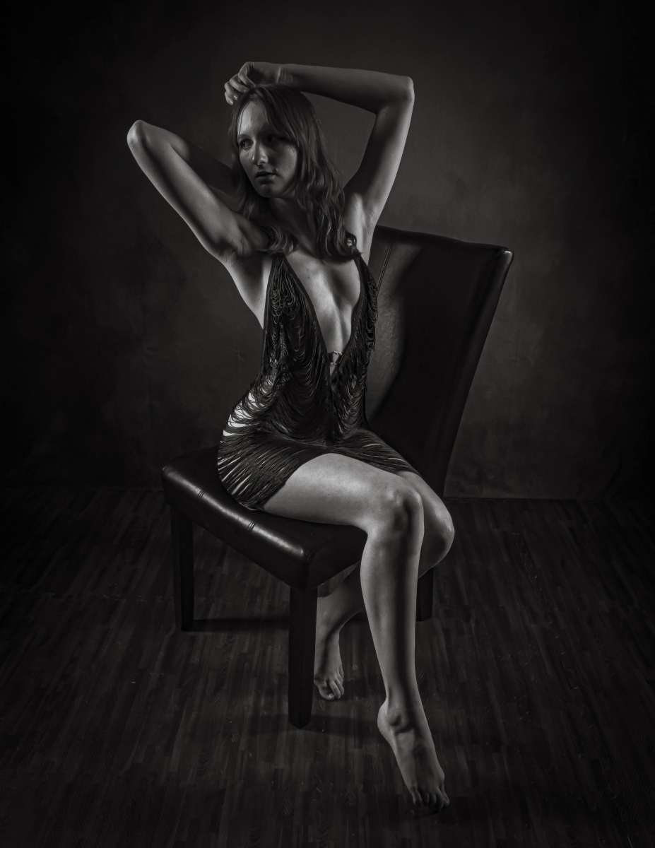 Bethany in black and white