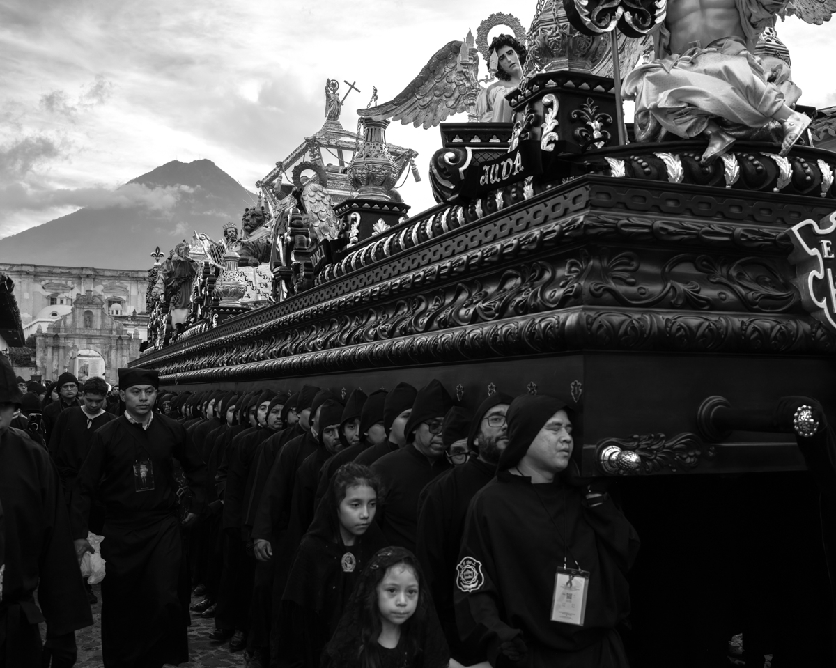 Faces of Good Friday in Antigua Guatemala