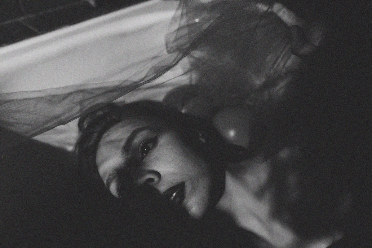 Under her eyes