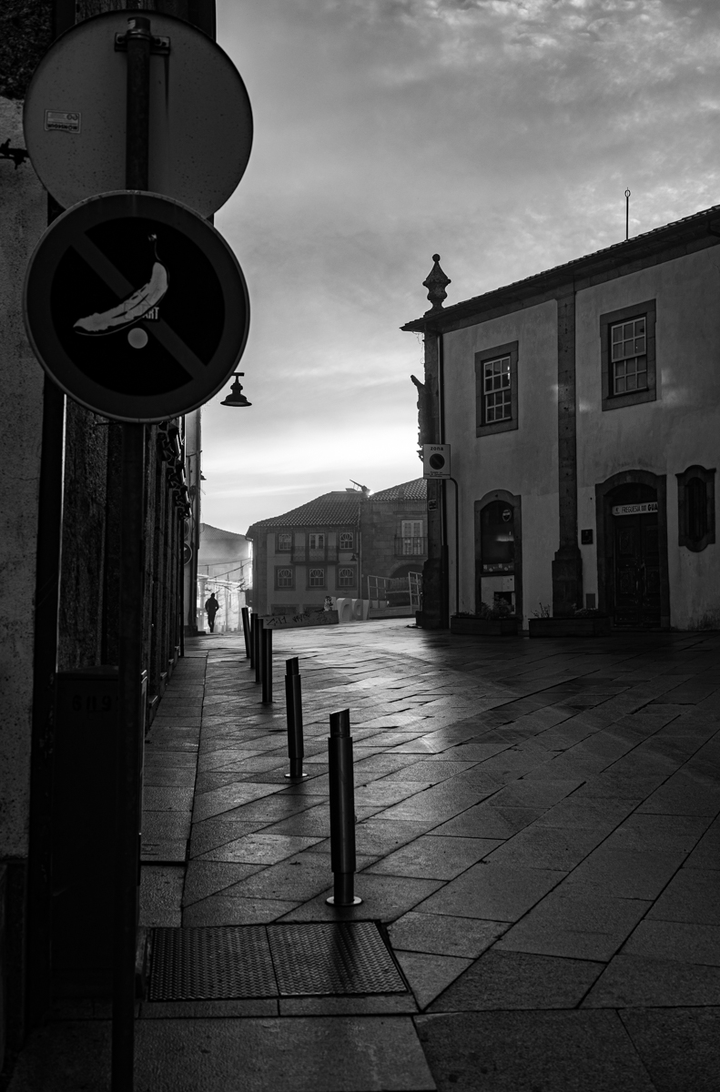 City centre in Black and White