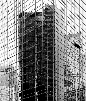 Reflection of skyscraper