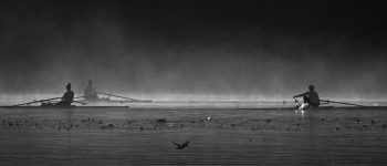 Rowing practice at Burnaby Lake