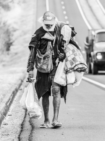 Homeless looking for the way