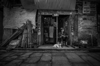 On the street of ancient town