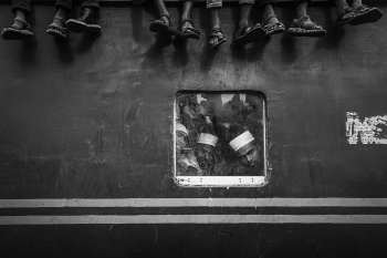people on train