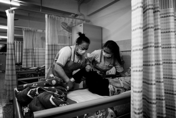 Nurse home during Covid-19 pandemic