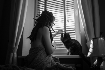 During the pandemic I live at my cats' place
