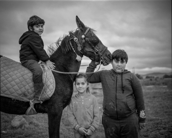 The children in the field