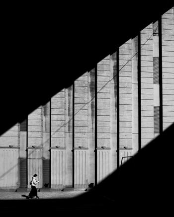 Wall and woman