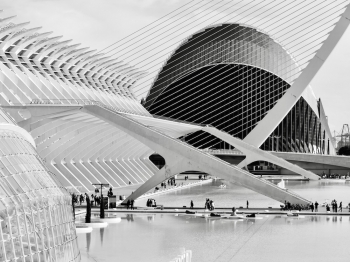 The Ciudad de las Artes y las Ciencias by Santiago Calatrava in Valencia