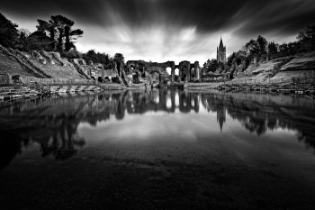 Flood in the roman amphitheater 