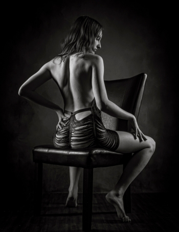 Bethany in black and white