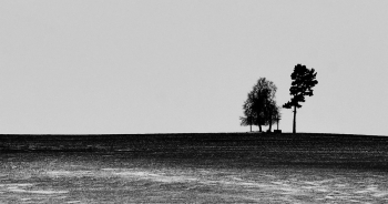 at the foot of