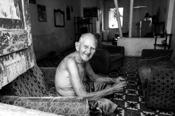 Old man in armchair