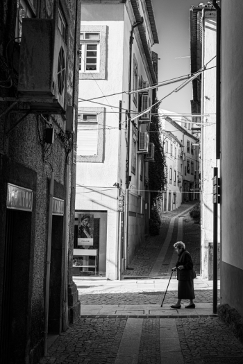 City centre in Black and White