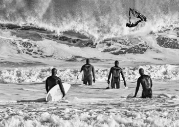 Surfing hurricane Erin - Ocean City, NJ
